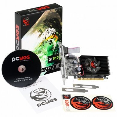 PCYes Placa de Vídeo GT 610 2GB DDR3 64 bits
