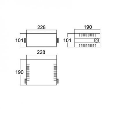 Patola caixa plástica de montagem eletrônica