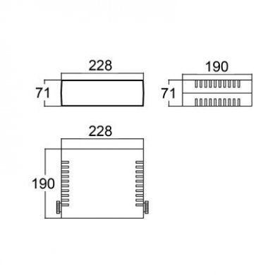 PB-220/70 Patola caixa plastica montagem eletronica