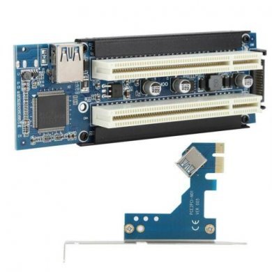PCE2PCI-N01 Adaptador Mini PCi-E para 2x PCI