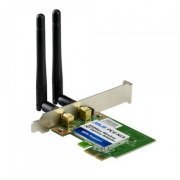 Placa de Rede Wireless N ASUS 2.4Ghz 300MBps PCI Express x1, Espelho Low Profile, WEP 64-bit/128-bit, TKIP, WP