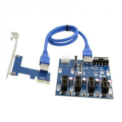 PCI-E1X-4PSWT-CRD Riser expander card PCIE x1 para 4x PCIE x1 USB 3.0
