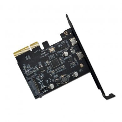 Placa PCI-Express x4 para 2 Portas USB tipo C