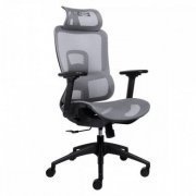 PCYes cadeira ergonômica MS5 em mesh 150Kg cinza braço 3D