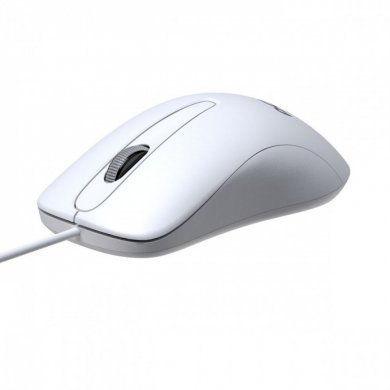 PCYES Kit Mouse e Teclado Soft com fio USB Branco