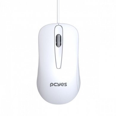 PCYES Kit Mouse e Teclado Soft com fio USB Branco