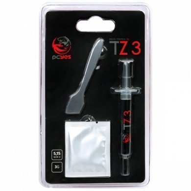 PCYes seringa de pasta térmica TZ 3 cinza 3g