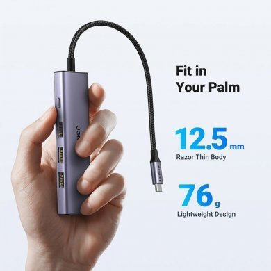 PD-CM511-15596 Ugreen Hub USB-C 5 em 1 HDMI, USB-C e 3x USB 3.0