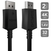 Pcyes cabo Display Port 1.4 para HDMI 2.0 4K 30Hz 32AWG 2m LPCM máximo 7
