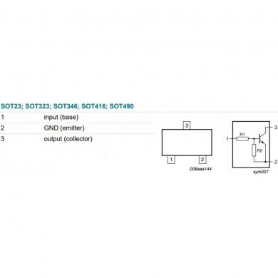 Transistor T51 NPN 2 resistores SOT323 (Kit 10x)