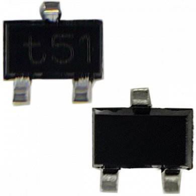 Transistor T51 NPN 2 resistores SOT323 (Kit 10x)
