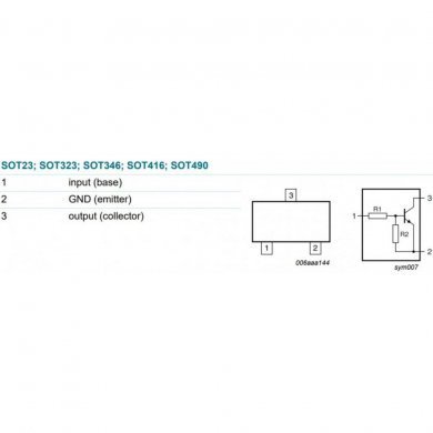 Transistor T51 NPN 2 resistores SOT323 3000 und