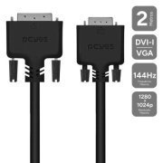 Pcyes cabo DVI-D para VGA 15 pinos 1024p 144hz 2 metros 28 AWG