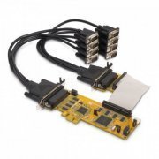 Startech placa serial 8 Portas DB9 RS232 PCie x1 low profile 16C1050 UART 15kV ESD (Windows only)
