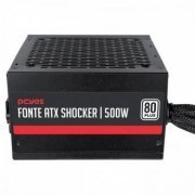 PCYes Fonte 500W Shocker 80 Plus White PFC Ativo Bivo