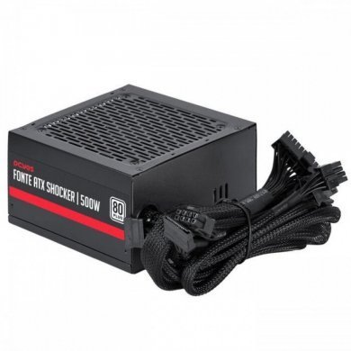 PF500SHW PCYes Fonte 500W Shocker 80 Plus White PFC Ativo