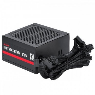 PF600SHW PCYes Fonte Gamer Shocker 600W 80 Plus White