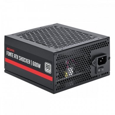 PF600SHW PCYes Fonte Gamer Shocker 600W 80 Plus White