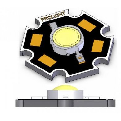 PG1N-1LGS LED de Alto Brilho Verde ProLight 1W 3,5 volts 350ma com Dicipado