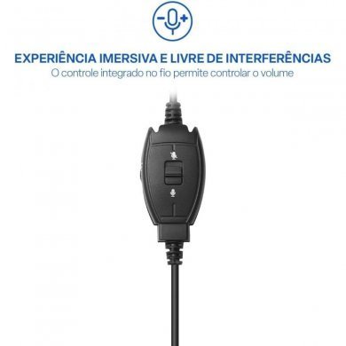 PH317 Multilaser headset Pro USB microfone com redução de ruído