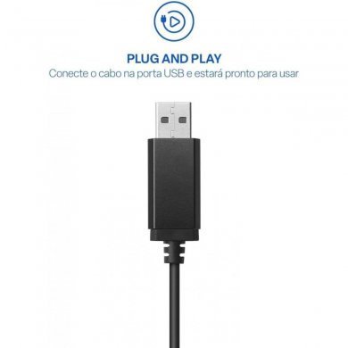 PH317 Multilaser headset Pro USB microfone com redução de ruído