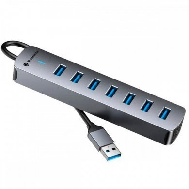 PH7U-U3-015-GY Yottamaster HUB 7 portas USB-A 5Gbps Cabo 15cm