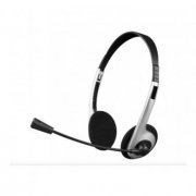 C3 Tech Fone de ouvido Headset PH-01SI Arco ajustavel, almofadas de ouvido e microfone rotacional