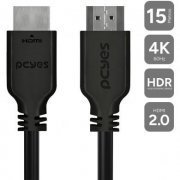 Pcyes cabo HDMI 2.0 4K 60Hz 30AWG 15 metros 