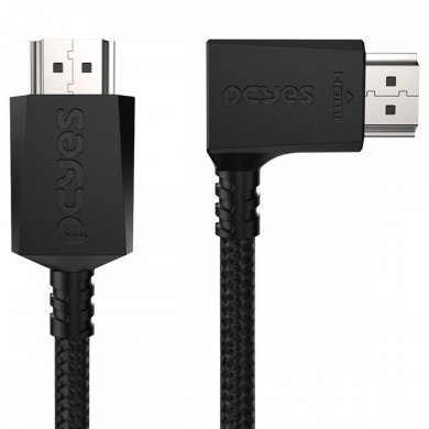 PHM21-3HNP Pcyes cabo HDMI 2.1 conector 90º horizontal Nylon 3m