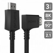 Pcyes cabo HDMI 2.1 8K 60Hz 90º horizontal Nylon 3m 