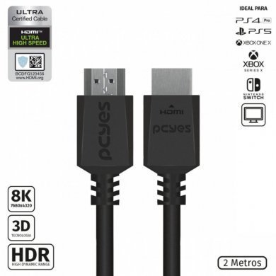 PHM8K-2 PCYes Cabo HDMI eARC Ultra 2.1 8K 60Hz 2m 28AWG