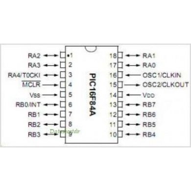 Microcontrolador PIC Flash 4Mhz 18 Pinos