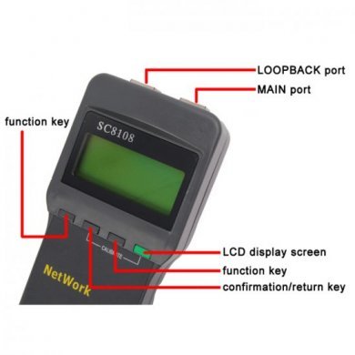 PITS-8108 Testador de Cabos de Rede CAT5E/CAT6E SC8108