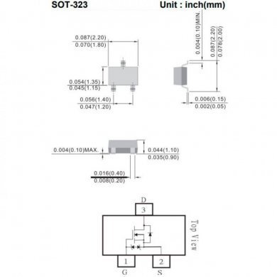 Transistor Mosfet N-Channel 50V 360mA (Kit 5x und)