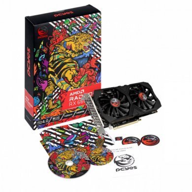 PJRX6600GR68GBGS PCYes Placa de Video RX 6600 8GB GDDR6 128 bits