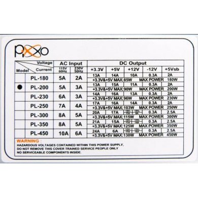 PL-200W-RPBG Pixxo Fonte Slim SFX ATX Micro 200W