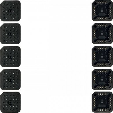 Soquete PLCC 20 pinos SMD preto (Kit 5x unidades)