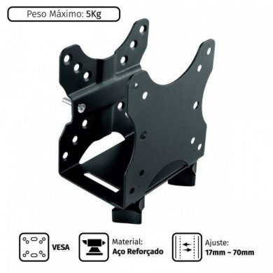 PCYES Suporte Para Cpu Nuc Thin Client Universal