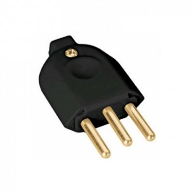 PLUG14136PT Plug tomada macho 3P 10 AMP 250 Volts preto