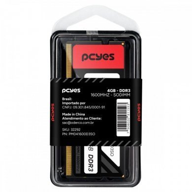 PM041600D3SO PCYES memória 4GB DDR3 1600MHz SODIMM 1.5V