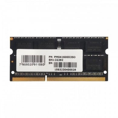 PCYES memória 4GB DDR3 1600MHz SODIMM 1.5V