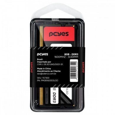 PCYES Memória 8GB DDR3L 1600MHz SODIMM 1.35V