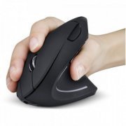 Vink Mouse vertical Power Fit wireless preto Receptor USB bateria recarregável