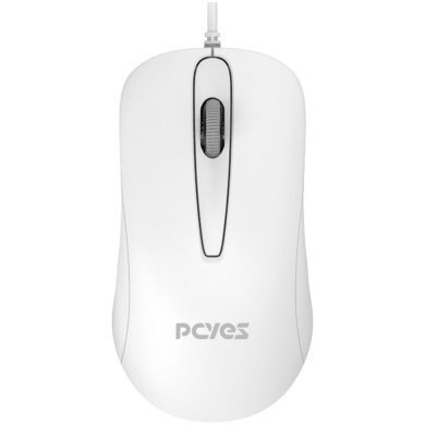 PMCBR PCYES mouse comfort silent click com fio USB branco