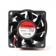 Sunon Cooler Fan 24VDC 10.3W 60x60x38mm 2 fios 2 pinos 