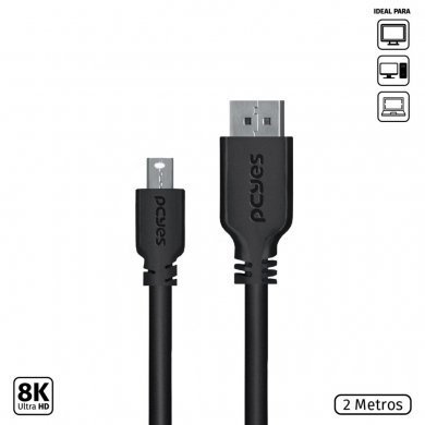 PCYES Cabo mini Displayport x Displayport 4K v1.2