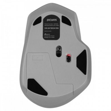 PCYes mouse sem fio Silent Dash Lite cinza 1600Dpi