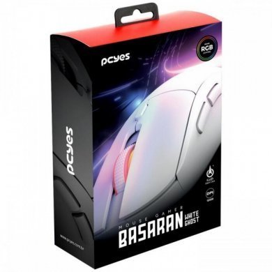 PMGBRWG PCYes mouse gamer Basaran RGB 12400DPI branco