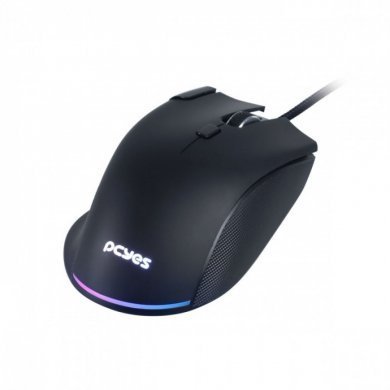 PCYES Mouse Gamer Zyron RGB 12800DPI 7 botões