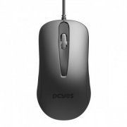 PCYES Mouse Comfort 1000DPI com fio USB Preto Cabo 2 metros
